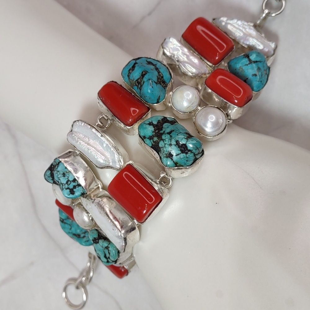 Artisan Crafted Multi Stone Bracelet